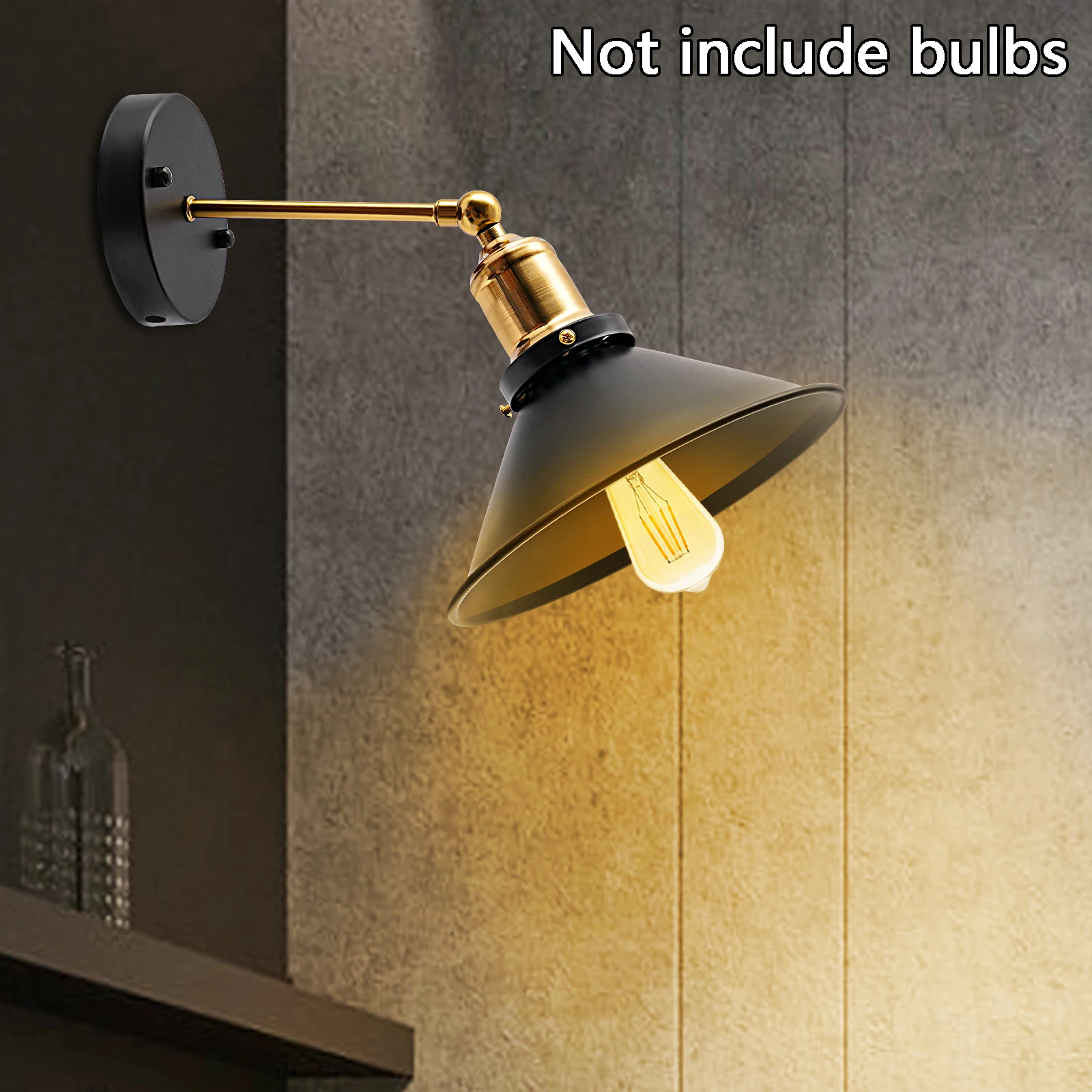 Металлический настенный светильник в античном стиле со светодиодной подсветкой - регулируемый железный конусный абажур, розетка E26, потолочный светильник в деревенском стиле/кукосовый светильник для крыльца
Металлический настенный светильник в античном стиле со светодиодной подсветкой - регулируемый железный конусный абажур, розетка E26, потолочный светильник в деревенском стиле/кукосовый светильник для крыльца