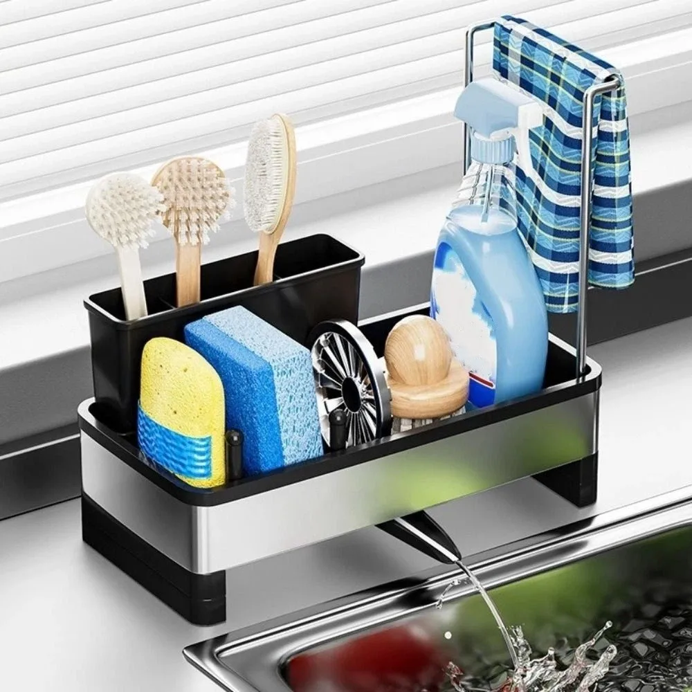 Stainless Steel Sponge Drain Rack Self-draining Large Capacity Soap Sponge Holder Detachable Space Saving Sink Shelf for Kitchen
Stainless Steel Sponge Drain Rack Self-draining Large Capacity Soap Sponge Holder Detachable Space Saving Sink Shelf for Kitchen