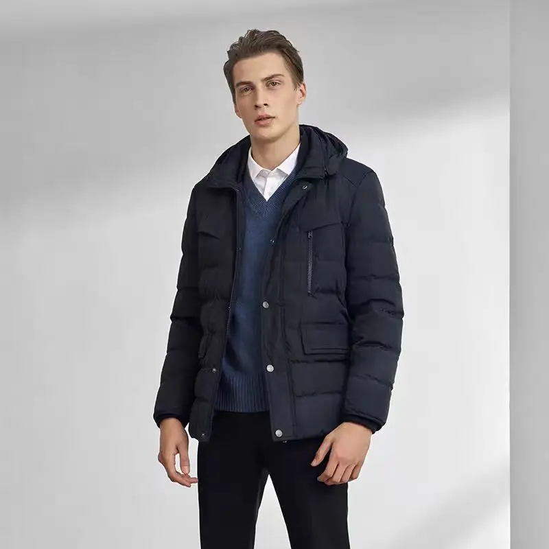 Men Detachable Hood Jacket Winter Thickened Cotton Padded Coat Waterproof Windproof Thermal Outerwear Cold Weather Streetwear 
Men Detachable Hood Jacket Winter Thickened Cotton Padded Coat Waterproof Windproof Thermal Outerwear Cold Weather Streetwear