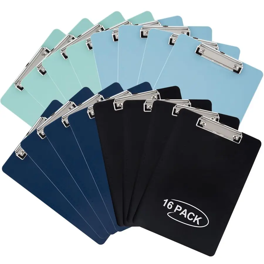 Pack Plastic Clipboards with Low Profile Clip, Hanging Clipboards Bulk, Clip Boards 8.5x11 Holds 100 Sheets, A4 Letter Size Clip
Pack Plastic Clipboards with Low Profile Clip, Hanging Clipboards Bulk, Clip Boards 8.5x11 Holds 100 Sheets, A4 Letter Size Clip
