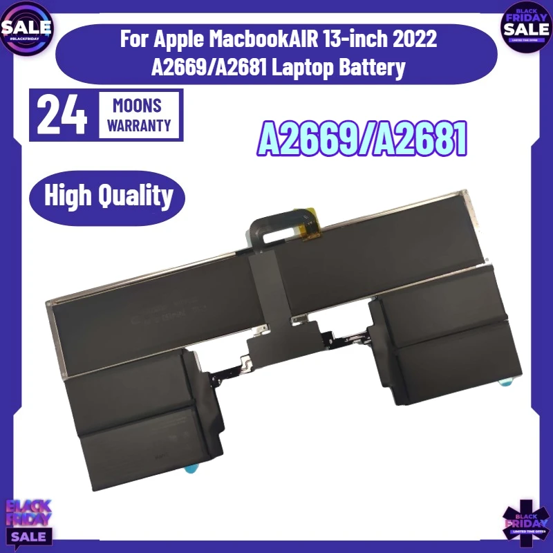 Suitable for Apple MacbookAIR 13-inch 2022 A2669/A2681 Laptop Battery
Suitable for Apple MacbookAIR 13-inch 2022 A2669/A2681 Laptop Battery