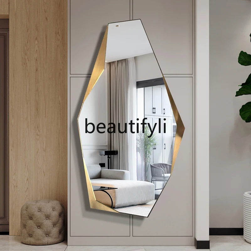 Nordic creative full-length mirror home bedroom geometric design full-length mirror entrance wall hanging irregular
Nordic creative full-length mirror home bedroom geometric design full-length mirror entrance wall hanging irregular
