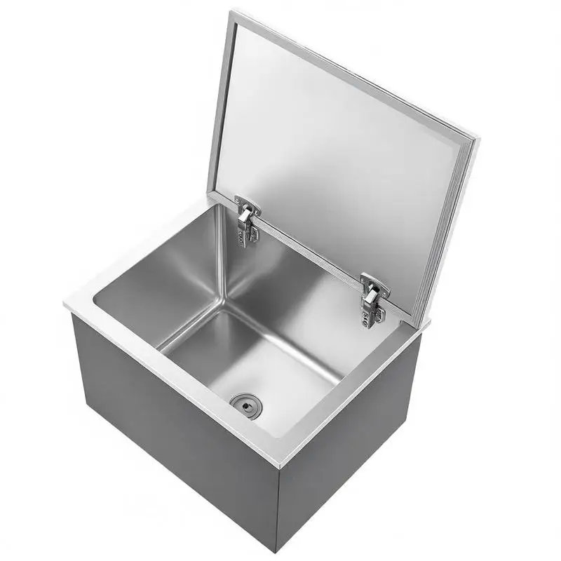Built-in Ice Crate 20"L x 16"W x 13"H For Outdoor Kitchen Patio Bar, 44.7 Quart Capacity Flip Lid Design Metal Storage Container Drain-pipe Set Included Cold Wine Beer Storage Container
Built-in Ice Crate 20"L x 16"W x 13"H For Outdoor Kitchen Patio Bar, 44.7 Quart Capacity Flip Lid Design Metal Storage Container Drain-pipe Set Included Cold Wine Beer Storage Container