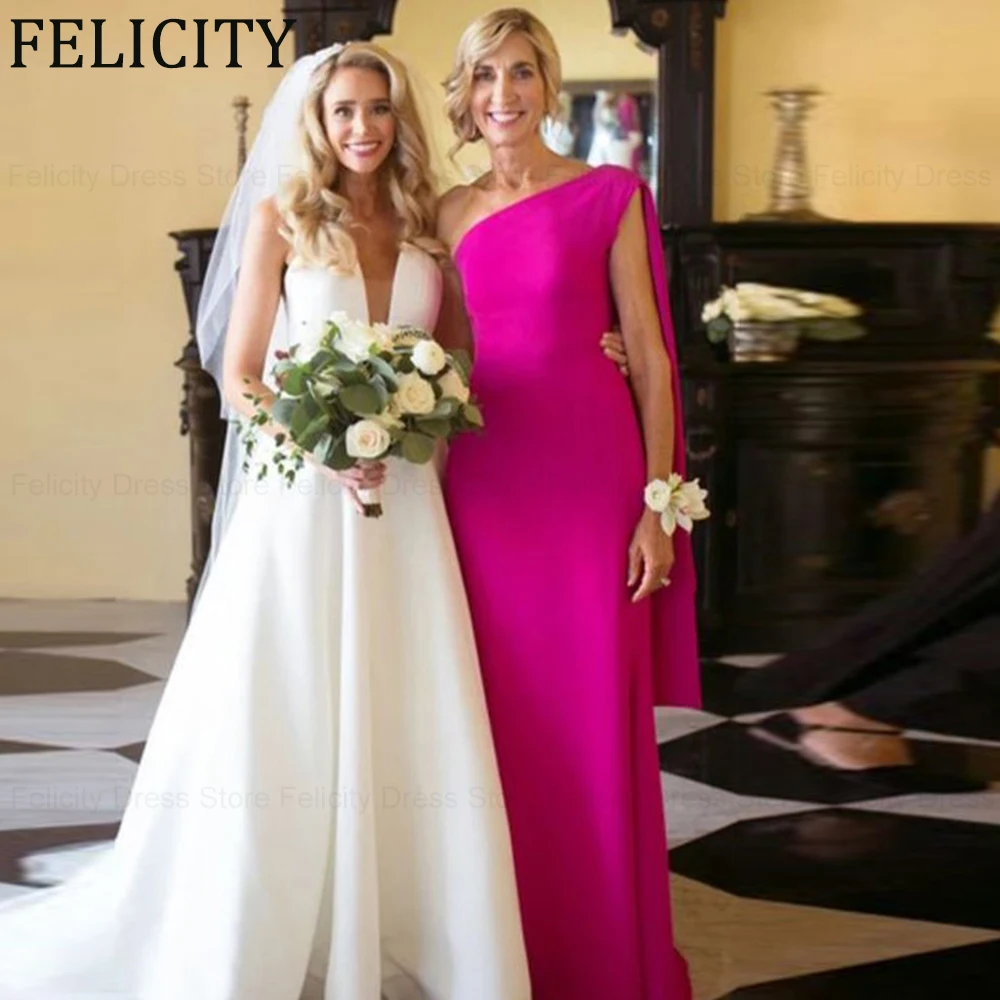 Simple Mother of the Bride Dress 2024 Sheath One-Shoulder Formal Wedding Guest Dresses Floor-Length Sleeveless Prom Evening Gown
Simple Mother of the Bride Dress 2024 Sheath One-Shoulder Formal Wedding Guest Dresses Floor-Length Sleeveless Prom Evening Gown