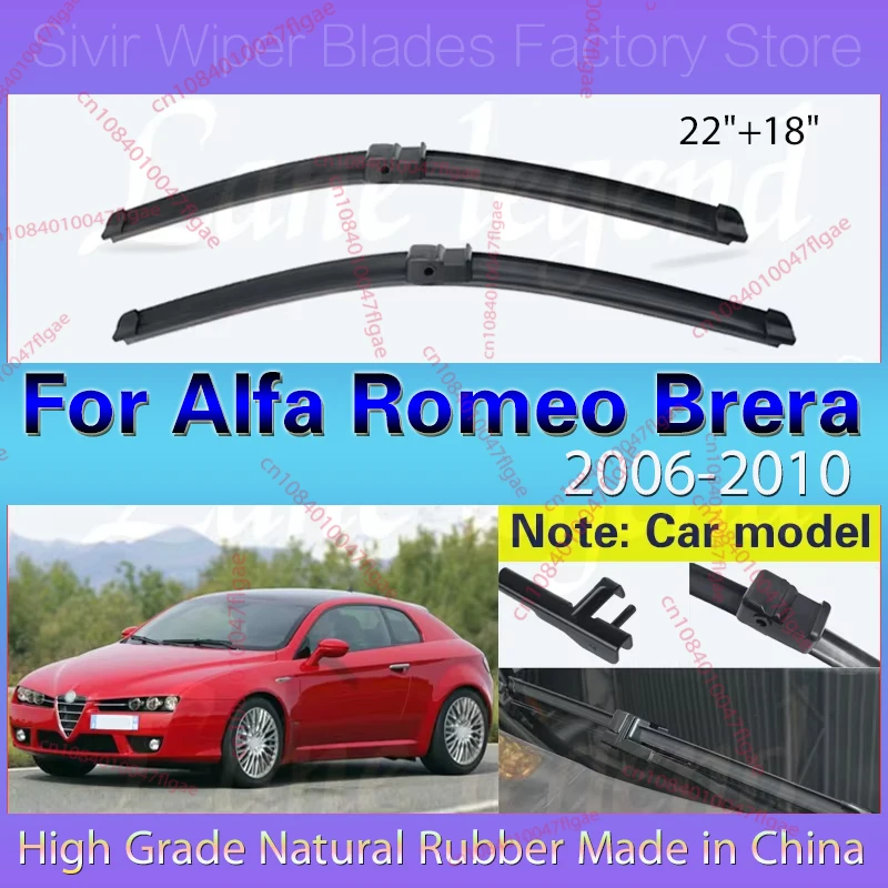 2PCS For Alfa Romeo Brera 2006 - 2010 22"+18" Front Wiper Blades Windshield Windscreen Window Cutter Accessories 2007 2008 2009
2PCS For Alfa Romeo Brera 2006 - 2010 22"+18" Front Wiper Blades Windshield Windscreen Window Cutter Accessories 2007 2008 2009