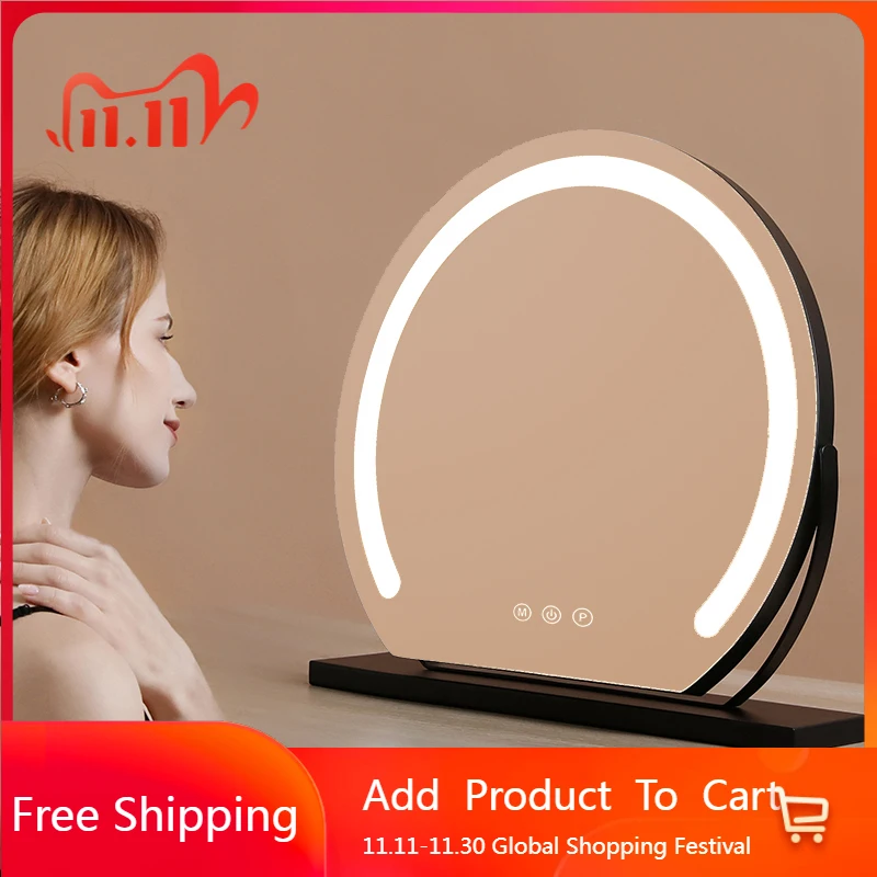 Smart Light Mirror Round Dressing Art Table Funky Makeup Mirror Standing Bedroom Bathroom Spiegel Wand Living Room Decorations
Smart Light Mirror Round Dressing Art Table Funky Makeup Mirror Standing Bedroom Bathroom Spiegel Wand Living Room Decorations