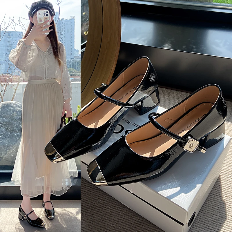 New Women's Single Shoes with Heels Square Toe Square Heel Medium Heel Women Shoes Leisure Dress Daily Commute Zapatos De Mujer
New Women's Single Shoes with Heels Square Toe Square Heel Medium Heel Women Shoes Leisure Dress Daily Commute Zapatos De Mujer