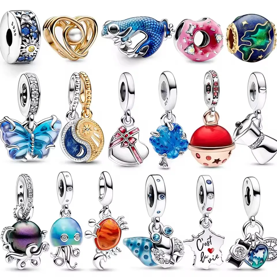New 925 Sterling Silver Conch Dangle Octopus Charm Frog Blue Enamel Bead Fit Brand Snake Original Bracelet Girls Jewelry Gifts
New 925 Sterling Silver Conch Dangle Octopus Charm Frog Blue Enamel Bead Fit Brand Snake Original Bracelet Girls Jewelry Gifts