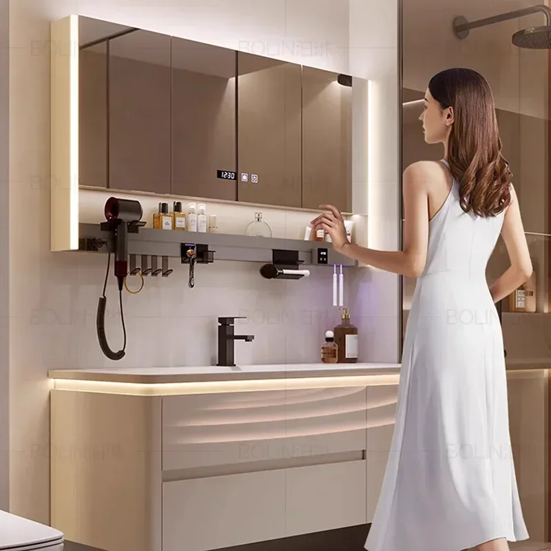 Современные простые шкафы для ванной комнаты из каменной плиты, настенные противотуманные дизайнерские умные зеркальные шкафы, мебель для дома Arredo Bagno FYBC
Современные простые шкафы для ванной комнаты из каменной плиты, настенные противотуманные дизайнерские умные зеркальные шкафы, мебель для дома Arredo Bagno FYBC