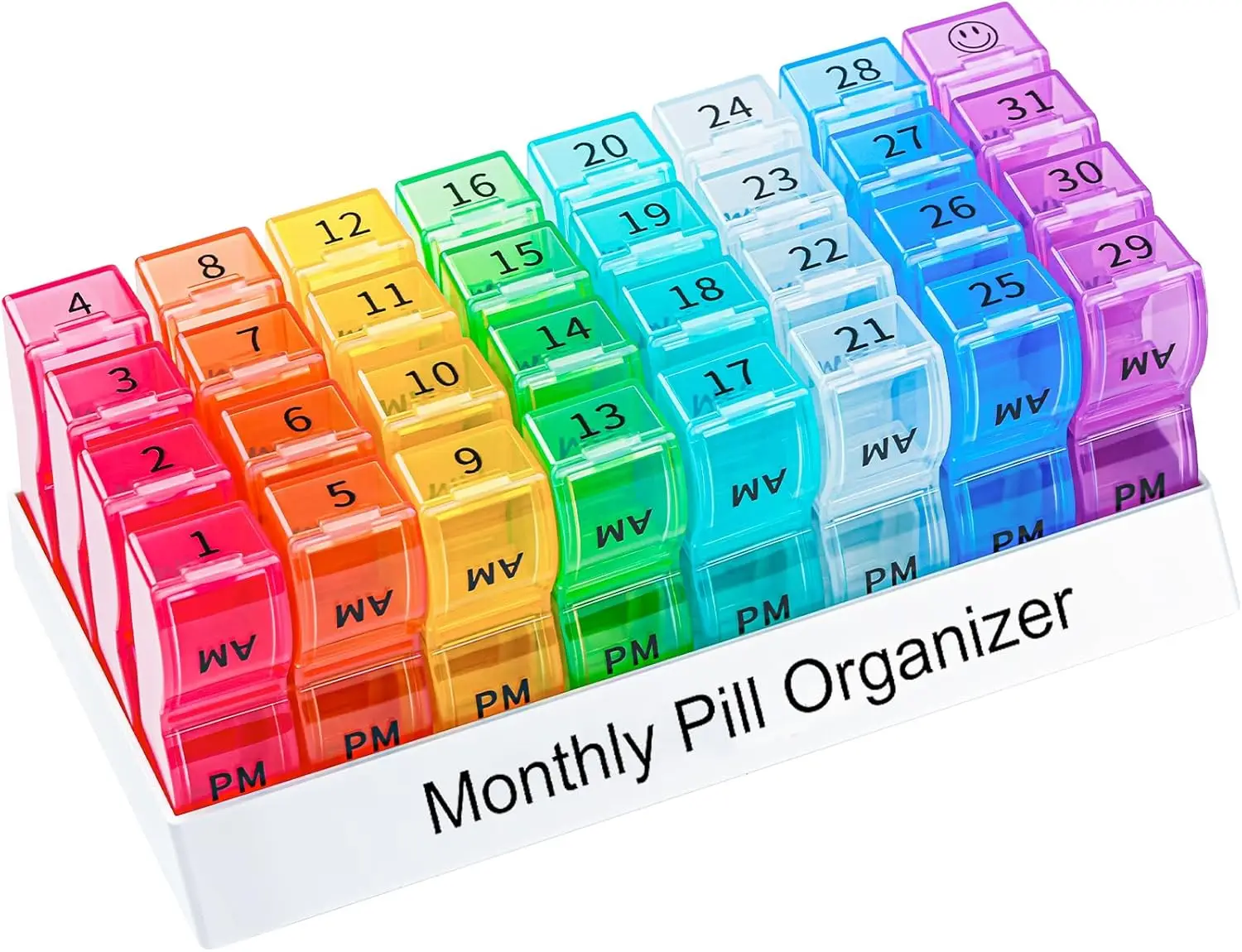 Monthly Pill Organizer 2 Times a Day, 30 Day AM PM Pill Case, Small Compartments for Vitamins, Travel Medicine Organizer, 31 Day Pill Box, 4 Week Pill Cases
Monthly Pill Organizer 2 Times a Day, 30 Day AM PM Pill Case, Small Compartments for Vitamins, Travel Medicine Organizer, 31 Day Pill Box, 4 Week Pill Cases
