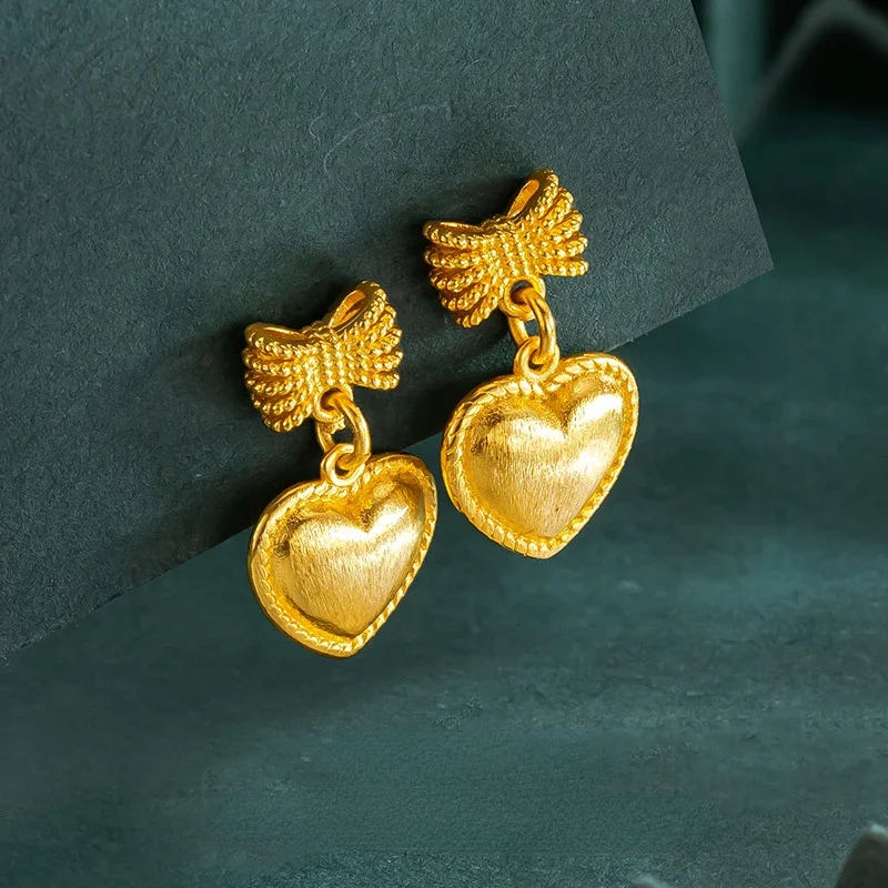 Fashion 18k Gold Color Bow Brush Heart Shaped Earrings for Women Earrings for Women Christmas Birthday Wedding Engagement
Fashion 18k Gold Color Bow Brush Heart Shaped Earrings for Women Earrings for Women Christmas Birthday Wedding Engagement