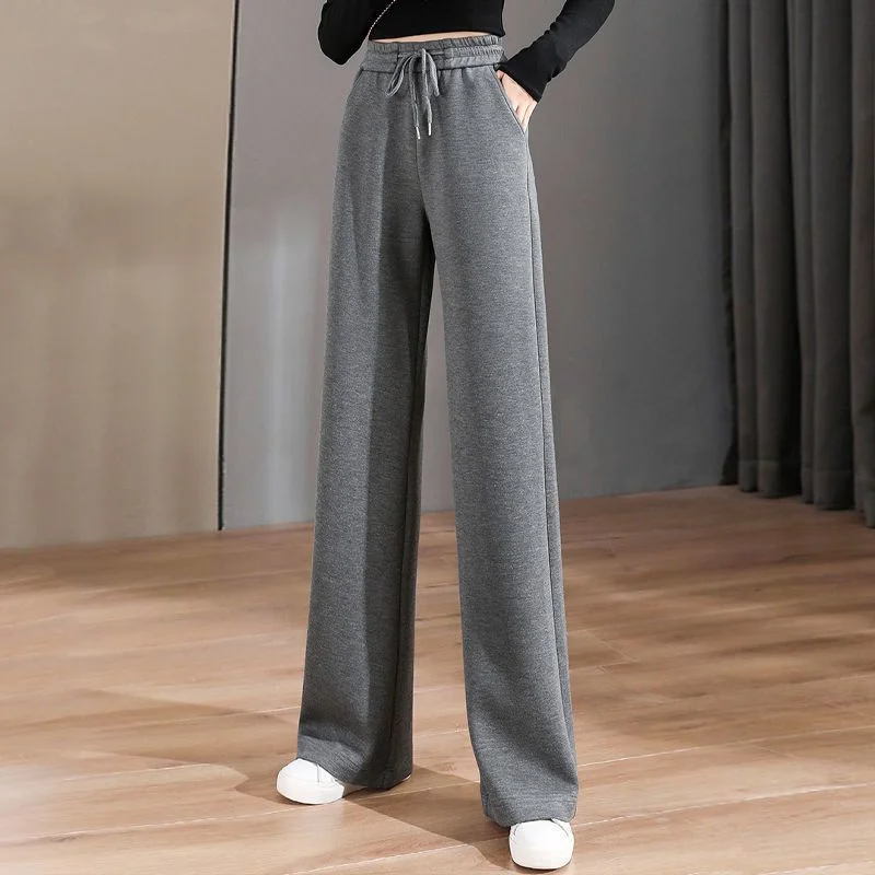 2023 New Spring Autumn Grey Knitted Wide Leg Women Casual Pants High Waist Straight Tube Floor Sweeping Pants
2023 New Spring Autumn Grey Knitted Wide Leg Women Casual Pants High Waist Straight Tube Floor Sweeping Pants