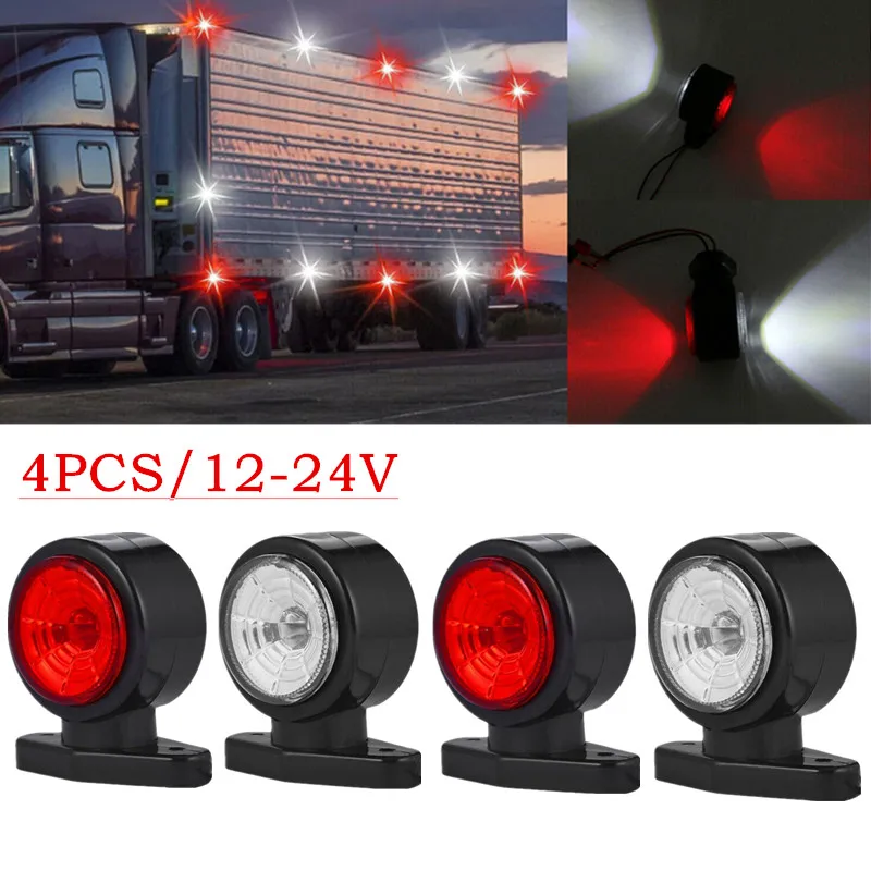 4PCS Amber/Red 2LED Double Face Side Marker Light for Truck Trailer Outline Lamp Red/White 12V 24V LED Light Truck Accessorie
4PCS Amber/Red 2LED Double Face Side Marker Light for Truck Trailer Outline Lamp Red/White 12V 24V LED Light Truck Accessorie