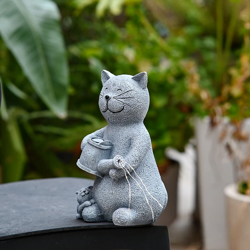 Outdoor Solar Lights Cute Cat Statue Garden Ornament LED Light Courtyard Lawn Garden Decoration Accessorie Resin Animal Figurine
Outdoor Solar Lights Cute Cat Statue Garden Ornament LED Light Courtyard Lawn Garden Decoration Accessorie Resin Animal Figurine