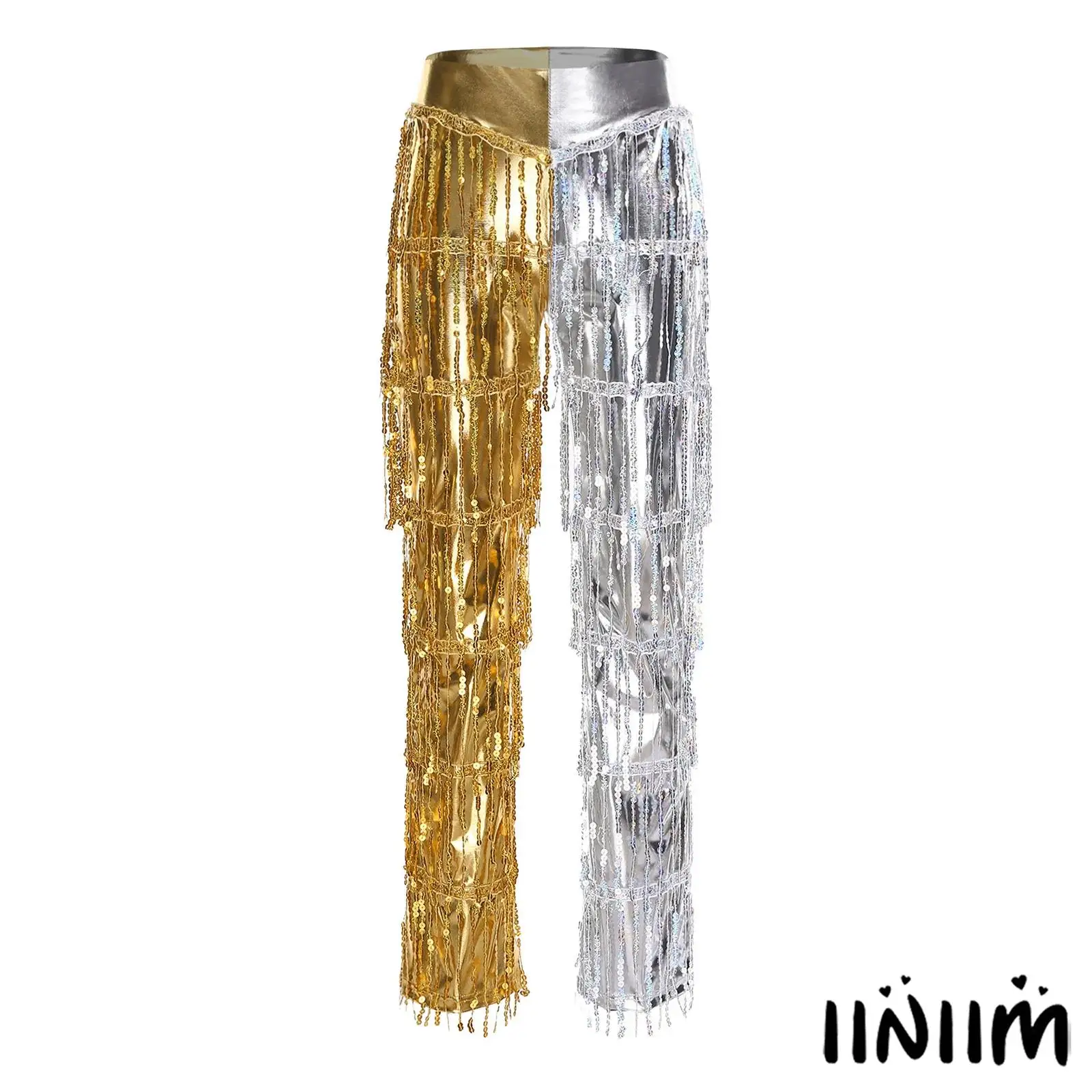 Женские брюки для латинского танго, многоуровневые длинные брюки с блестками и кисточками, цветные блокировки, брюки для рок-дискотеки, сальсы, танцев
Женские брюки для латинского танго, многоуровневые длинные брюки с блестками и кисточками, цветные блокировки, брюки для рок-дискотеки, сальсы, танцев