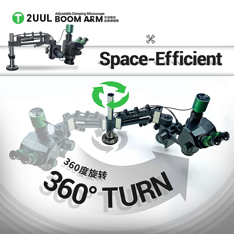2UUL MS71 Adjustable Damping Microscope Boom Arm Compatible with Most Microscopes 360° Rotating Microscope Stand
2UUL MS71 Adjustable Damping Microscope Boom Arm Compatible with Most Microscopes 360° Rotating Microscope Stand