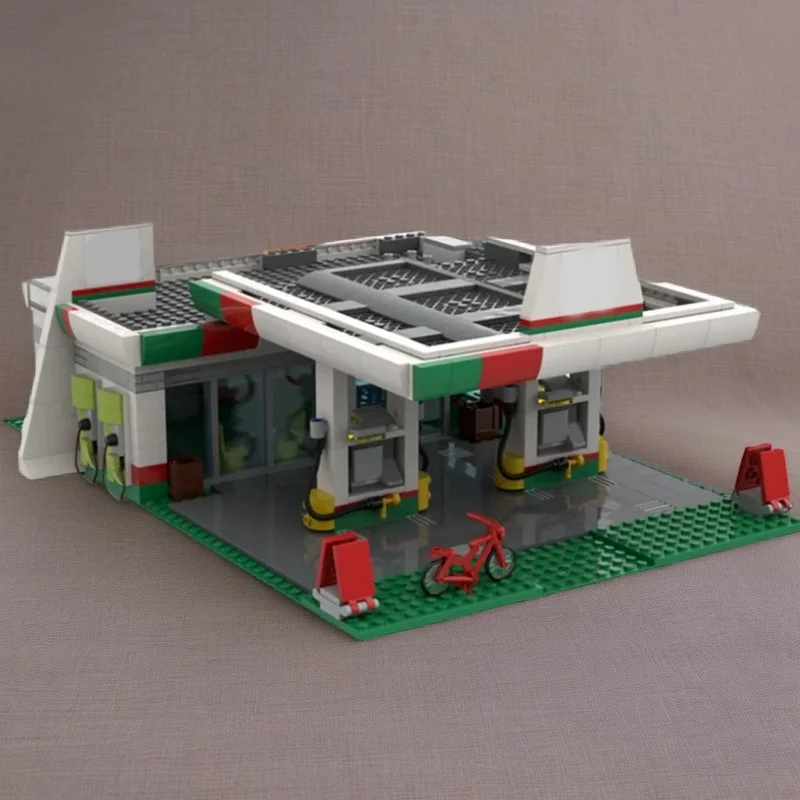 NEW 673PCS MOC Street View Octan Gas Station Model Custom Building Blocks Architecture DIY Assembly Display Gift Collectible Set
NEW 673PCS MOC Street View Octan Gas Station Model Custom Building Blocks Architecture DIY Assembly Display Gift Collectible Set