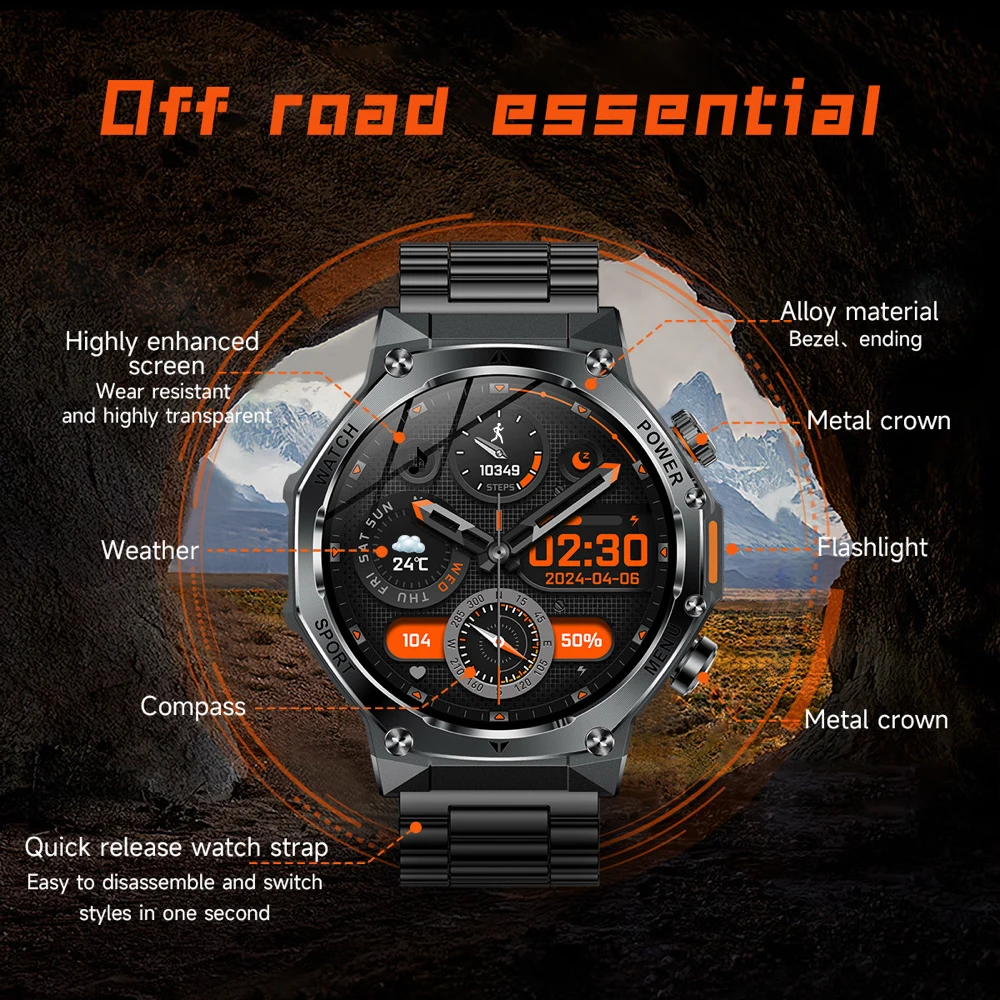 2026 Outdoor Sports Watches Flashlight Waterproof Heart Rate Health Blue Tooth Call Music Smartwatch Voice Assistant Smart Watch
2026 Outdoor Sports Watches Flashlight Waterproof Heart Rate Health Blue Tooth Call Music Smartwatch Voice Assistant Smart Watch