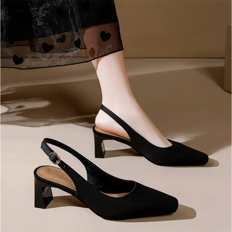 Office Ladies Summer Footwear High Heels Pumps on Heeled Square Toe Shoes for Women 2024 silk Casual Slip A Vacation
Office Ladies Summer Footwear High Heels Pumps on Heeled Square Toe Shoes for Women 2024 silk Casual Slip A Vacation