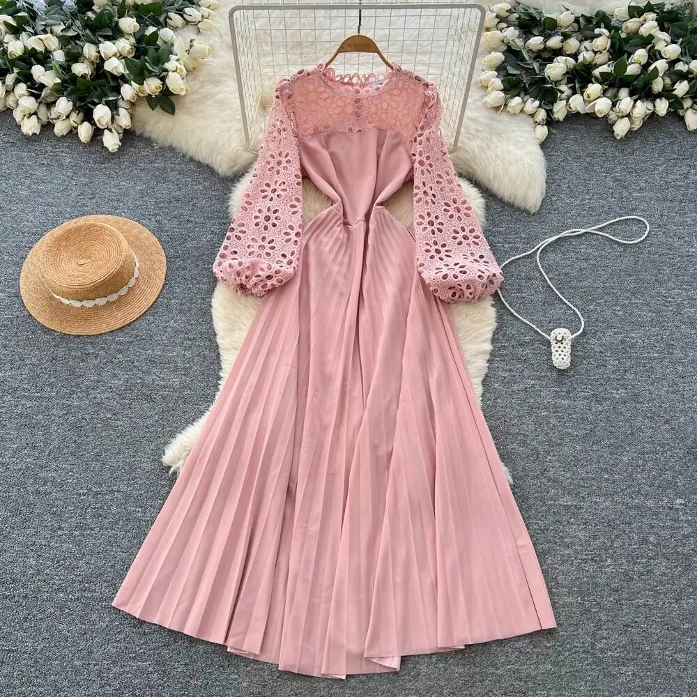 Шикарная винтажная одежда с длинными рукавами и рукавами-фонариками, элегантная фея, корейская модная осенняя женская одежда, длинное платье
Шикарная винтажная одежда с длинными рукавами и рукавами-фонариками, элегантная фея, корейская модная осенняя женская одежда, длинное платье