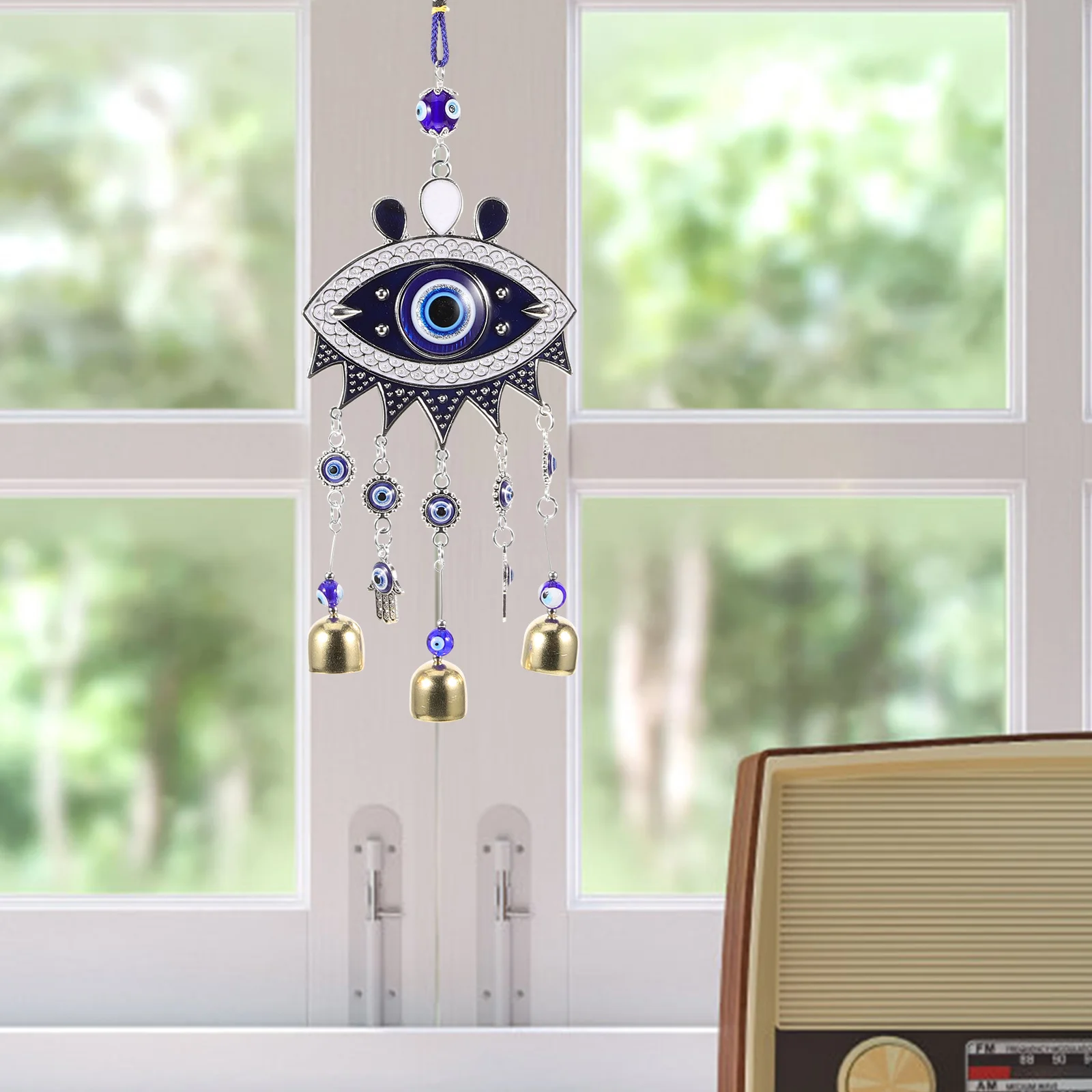 Evil Eye Hanging Ornament Blue Turkey Charm Lightweight Car Rearview Mirror Decor Protection Charm Wall Window Hanging Decor
Evil Eye Hanging Ornament Blue Turkey Charm Lightweight Car Rearview Mirror Decor Protection Charm Wall Window Hanging Decor