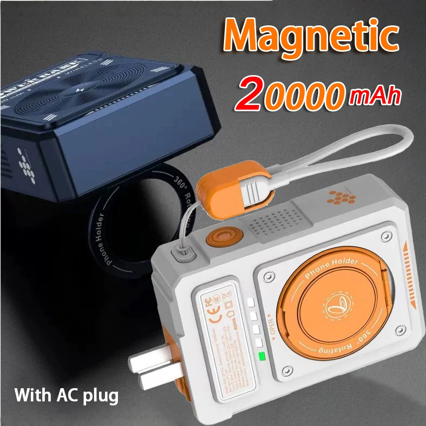 С вилкой переменного тока, магнитный беспроводной внешний аккумулятор, 10000 мАч, 22,5 Вт, портативный внешний аккумулятор для быстрой зарядки для Samsung IPhone Xiaomi Huawei
С вилкой переменного тока, магнитный беспроводной внешний аккумулятор, 10000 мАч, 22,5 Вт, портативный внешний аккумулятор для быстрой зарядки для Samsung IPhone Xiaomi Huawei