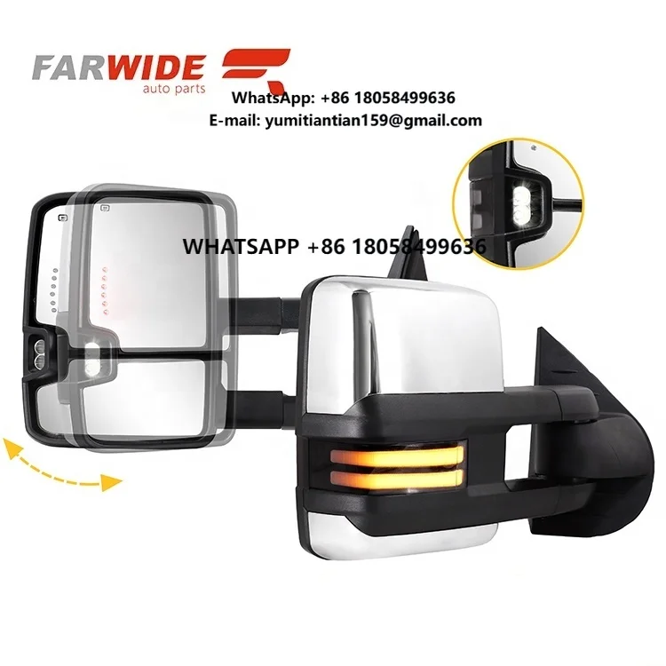 FARWIDE Power Folding Tow Side Tow Mirrors for Chevrolet Silverado GMC Sierra 1500 2500 2007 - 2013
FARWIDE Power Folding Tow Side Tow Mirrors for Chevrolet Silverado GMC Sierra 1500 2500 2007 - 2013