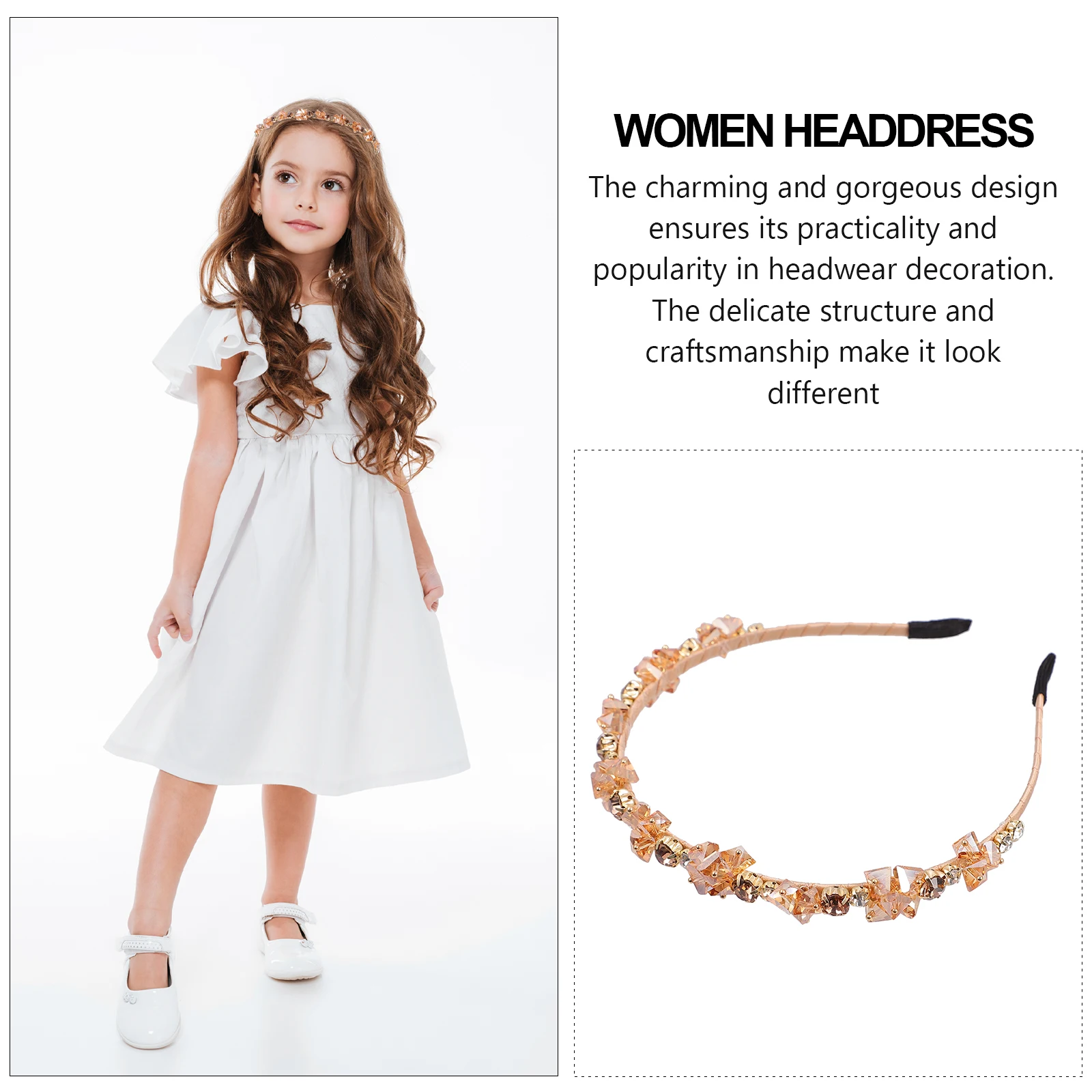 Elegant Rhinestone Band For Women Lightweight Comfortable Crystal Headband Durable Delicate Headpiece Gorgeous Headdress Hair
Elegant Rhinestone Band For Women Lightweight Comfortable Crystal Headband Durable Delicate Headpiece Gorgeous Headdress Hair