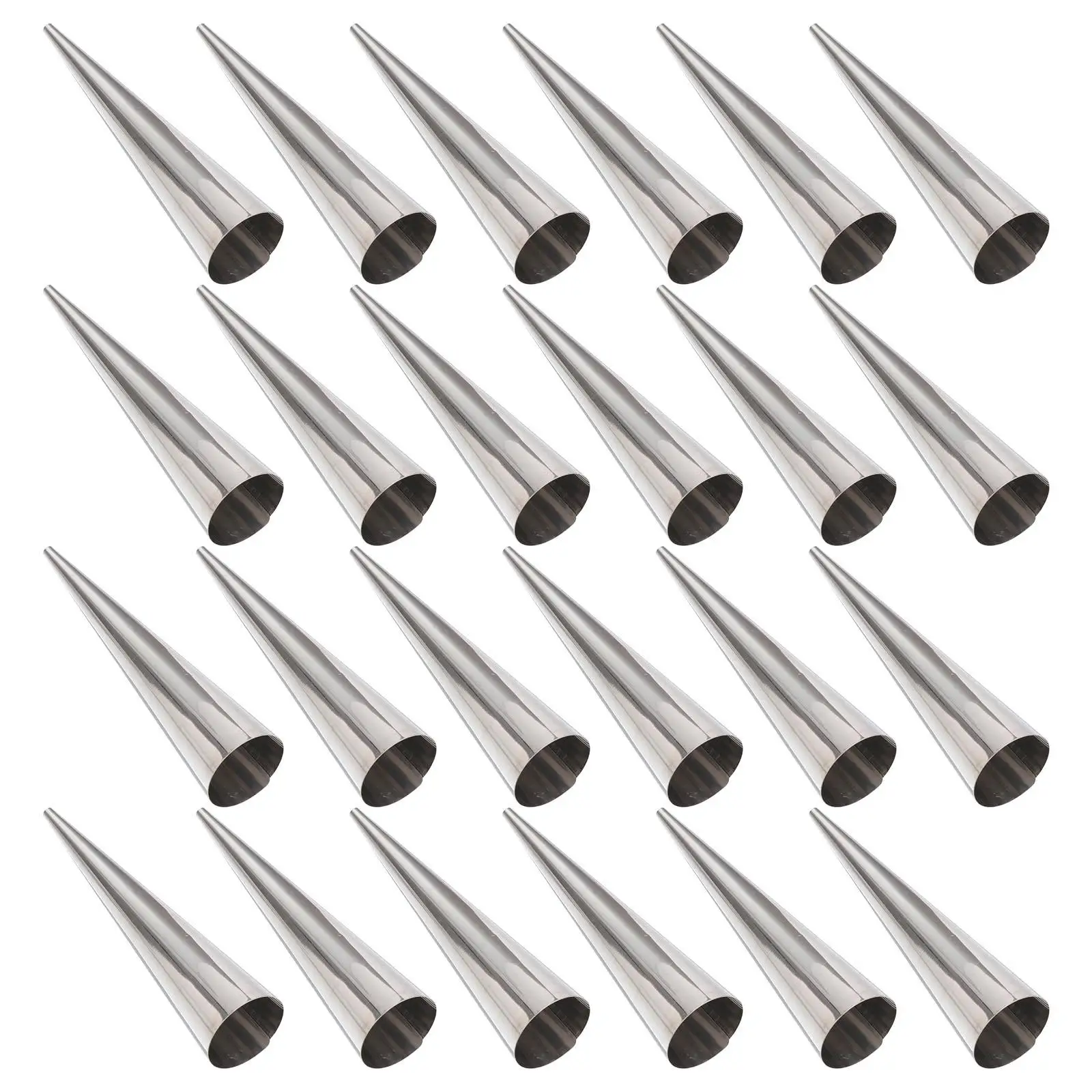 24pcs Stainless Cannoli Tube Croissant Mold Cylindrical Form Reusable Cylinadrical Shaped Mold Baking Pastry Kitchen
24pcs Stainless Cannoli Tube Croissant Mold Cylindrical Form Reusable Cylinadrical Shaped Mold Baking Pastry Kitchen