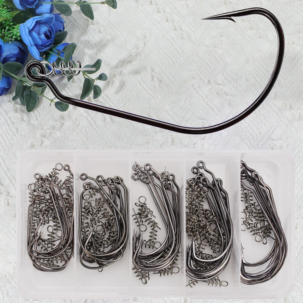 Fishing Lure Hooks Durable Reusable Bait Barbless Accessories Weedless Crank Head Steel Hook Set Angling Supplies
Fishing Lure Hooks Durable Reusable Bait Barbless Accessories Weedless Crank Head Steel Hook Set Angling Supplies
