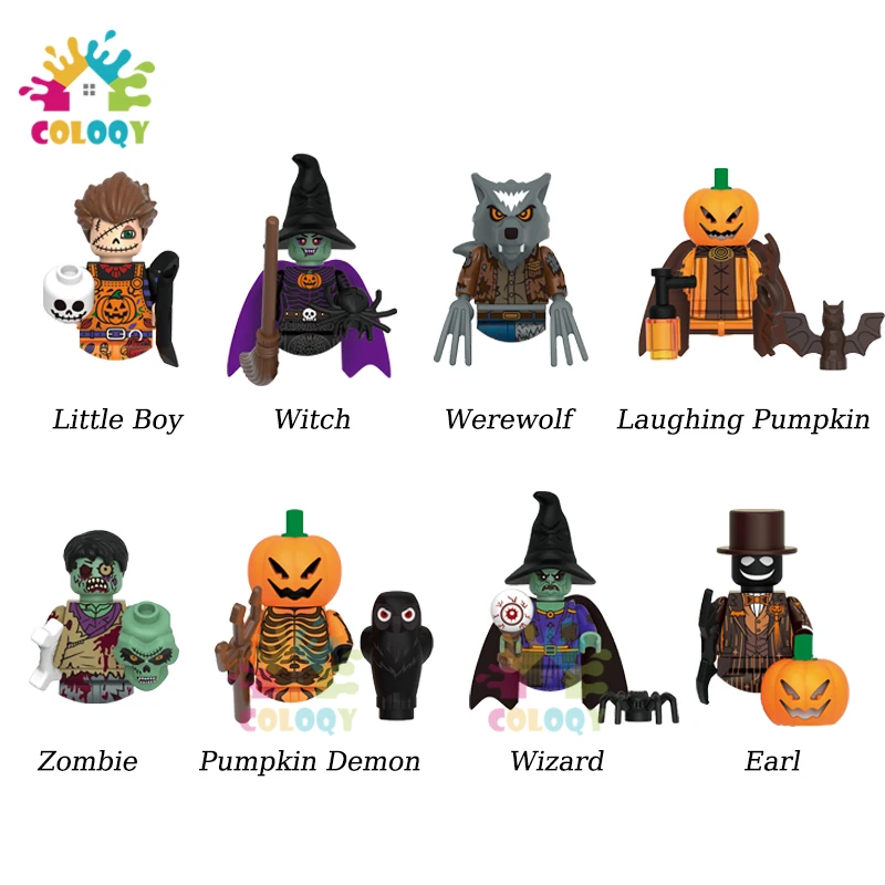 Детские игрушки, строительные блоки на Хэллоуин, тыква, ведьма, мини-фигурки, игрушки-зомби для детей, рождественские подарки
Детские игрушки, строительные блоки на Хэллоуин, тыква, ведьма, мини-фигурки, игрушки-зомби для детей, рождественские подарки
