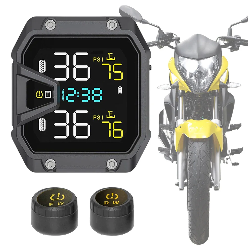 Motorcycle Tire Pressure Monitoring Alarm System LCD Display Motorbike Tyre Pressure Temperature Alarm Motorcycle Accessories
Motorcycle Tire Pressure Monitoring Alarm System LCD Display Motorbike Tyre Pressure Temperature Alarm Motorcycle Accessories