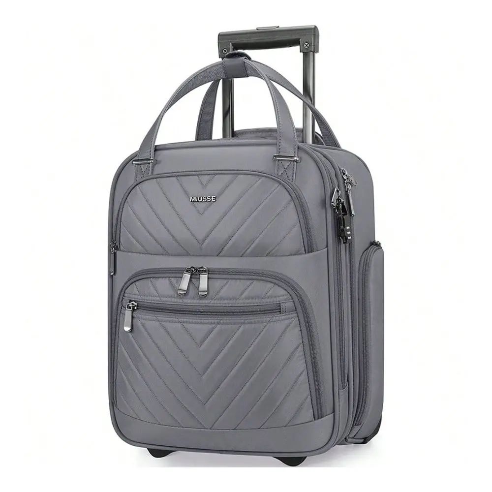 Underseat 16Inch Luggage With Wheels, Softside Rolling CarryOn, Lightweight Travel Suitcase For Men Women, Personal Item Rollin
Underseat 16Inch Luggage With Wheels, Softside Rolling CarryOn, Lightweight Travel Suitcase For Men Women, Personal Item Rollin