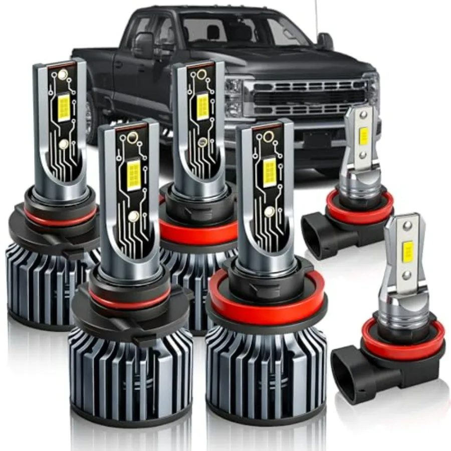 Fit For Ford F250 F350 F450 F550 XL XLT 2023-2026 Super Duty Light Bulbs Kit: Hi Lo Beam + Fog Lights, 1:1 Size, Plug-N-Play, 6
Fit For Ford F250 F350 F450 F550 XL XLT 2023-2026 Super Duty Light Bulbs Kit: Hi Lo Beam + Fog Lights, 1:1 Size, Plug-N-Play, 6