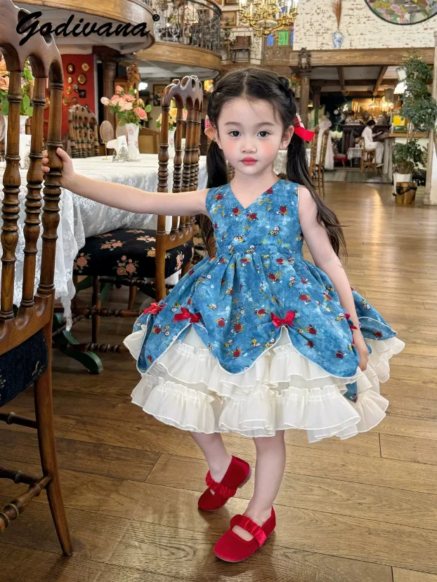 Baby Girls Sweet 2026 Summer New Luxury Casual Suspender Dress Cute Kids Floral Print Bow High Waist Mesh Patchwork Ball Gown
Baby Girls Sweet 2026 Summer New Luxury Casual Suspender Dress Cute Kids Floral Print Bow High Waist Mesh Patchwork Ball Gown
