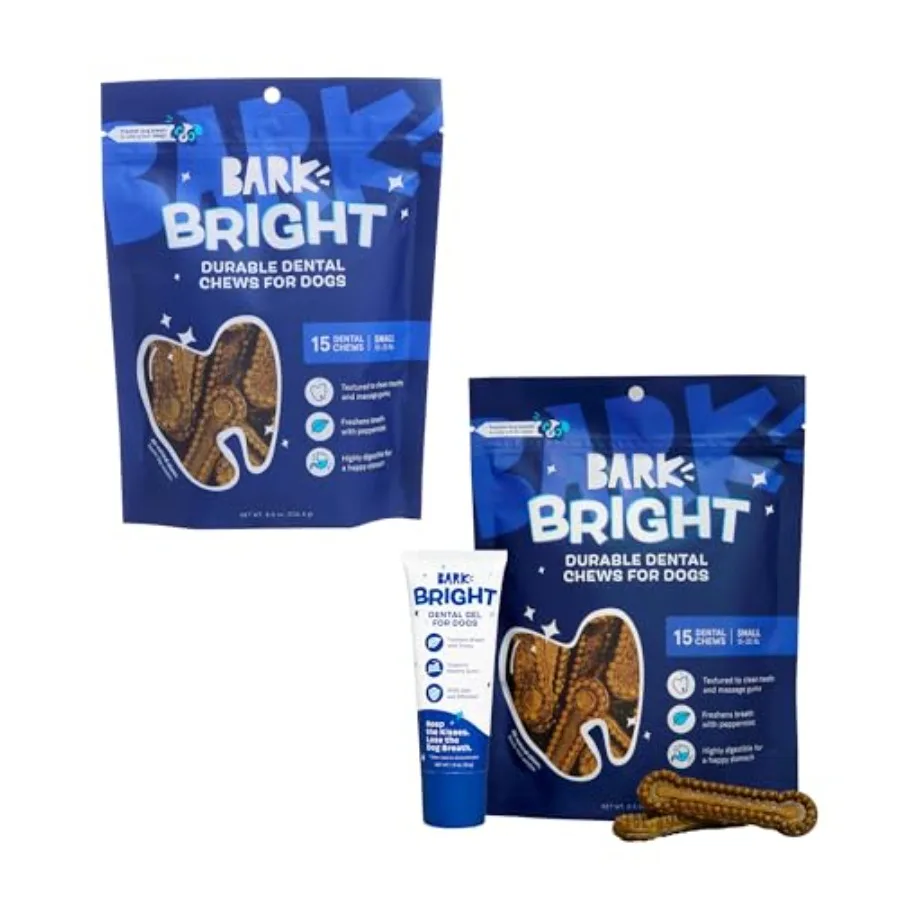 Bright Durable Dog Dental Care Bundle for Small Breeds Bright Durable Dental Kit with Toothpaste 15 Chews + Bright Durable Dent
Bright Durable Dog Dental Care Bundle for Small Breeds Bright Durable Dental Kit with Toothpaste 15 Chews + Bright Durable Dent