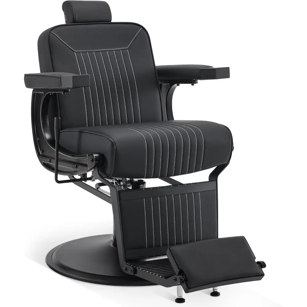Heavy-Duty 660Lb Capacity Hydraulic Pump Barber Chair, Reclining Stylist Chair, Gold and Black, Salon and Spa Equipment
Heavy-Duty 660Lb Capacity Hydraulic Pump Barber Chair, Reclining Stylist Chair, Gold and Black, Salon and Spa Equipment