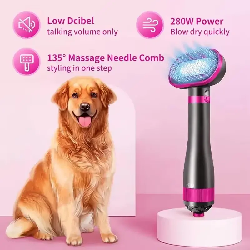 2-In-1 Pet Hair Dryer Low Noise Massage 3 Modes for Professional Home Grooming Drying Cat Dog Hair Dryer with Comb Brush
2-In-1 Pet Hair Dryer Low Noise Massage 3 Modes for Professional Home Grooming Drying Cat Dog Hair Dryer with Comb Brush