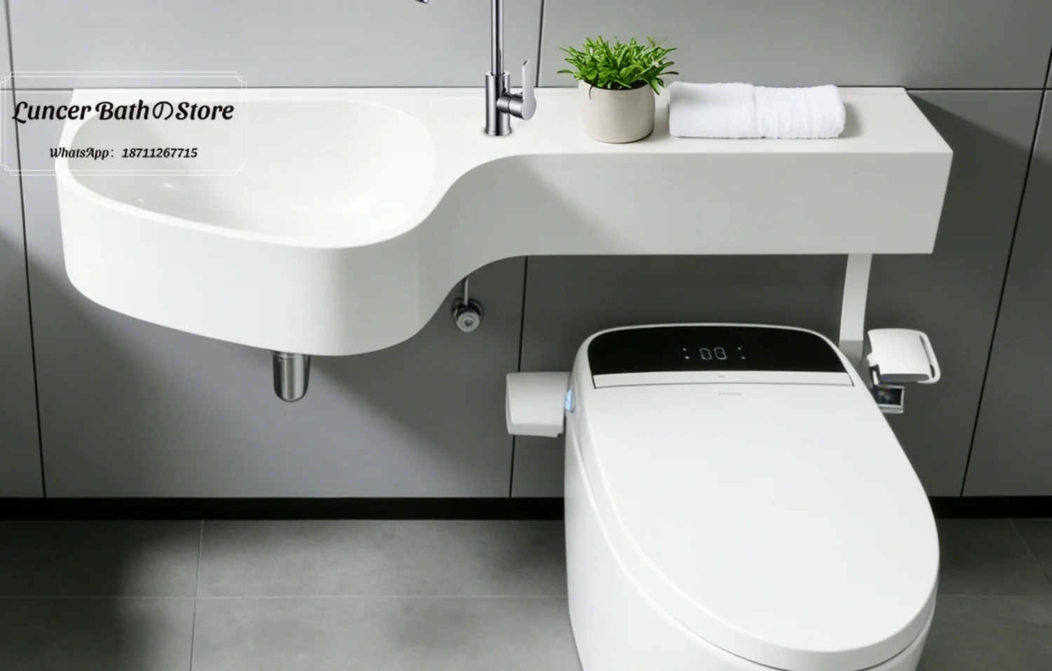 Hot Sale Japanese SMC Integrated Basin, Small Space Bathroom Sink with Countertop, Water Drop Washbasin for Toilet
Hot Sale Japanese SMC Integrated Basin, Small Space Bathroom Sink with Countertop, Water Drop Washbasin for Toilet