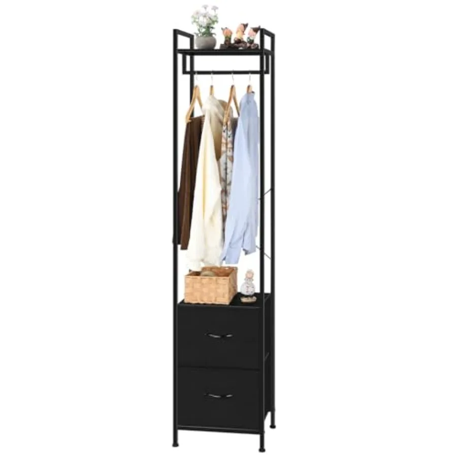 Clothes Rack 3 Tiers Heavy Duty Coat Rack with 2 Fabric Drawers and Storage Shelves Freestanding Cloth Hanger Garment Rack for
Clothes Rack 3 Tiers Heavy Duty Coat Rack with 2 Fabric Drawers and Storage Shelves Freestanding Cloth Hanger Garment Rack for