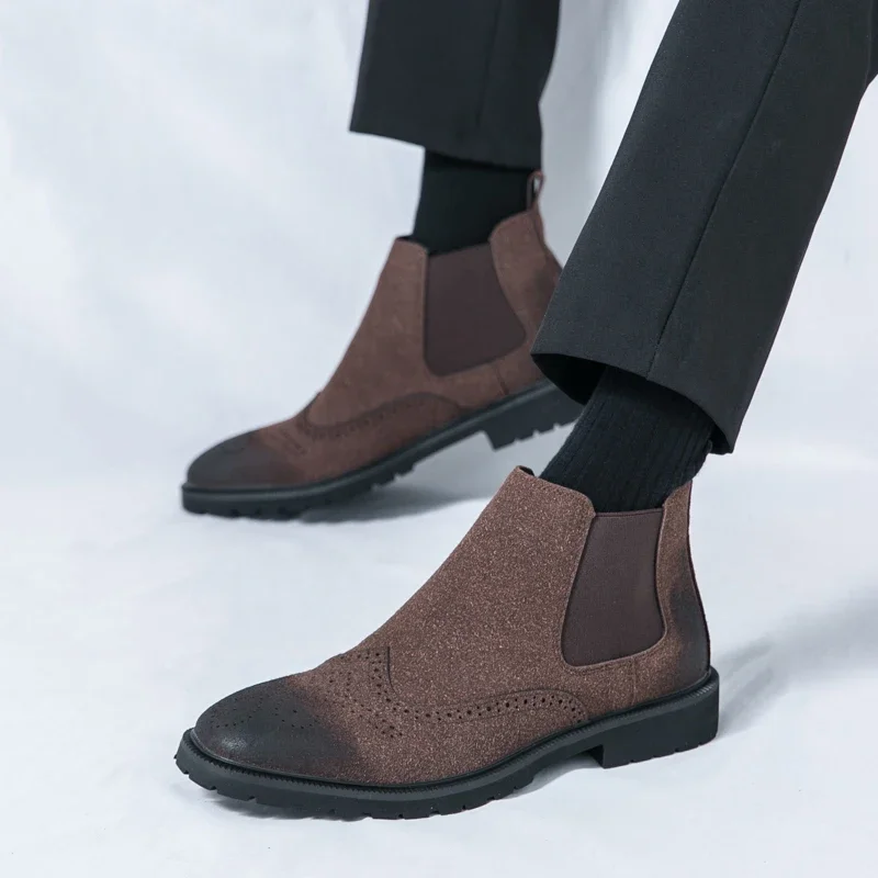Brand New Designer Gradient Matte Chelsea Men's Boots Fashion Casual Business Formal High Top Pointed Toe Frosted Men's Shoes
Brand New Designer Gradient Matte Chelsea Men's Boots Fashion Casual Business Formal High Top Pointed Toe Frosted Men's Shoes