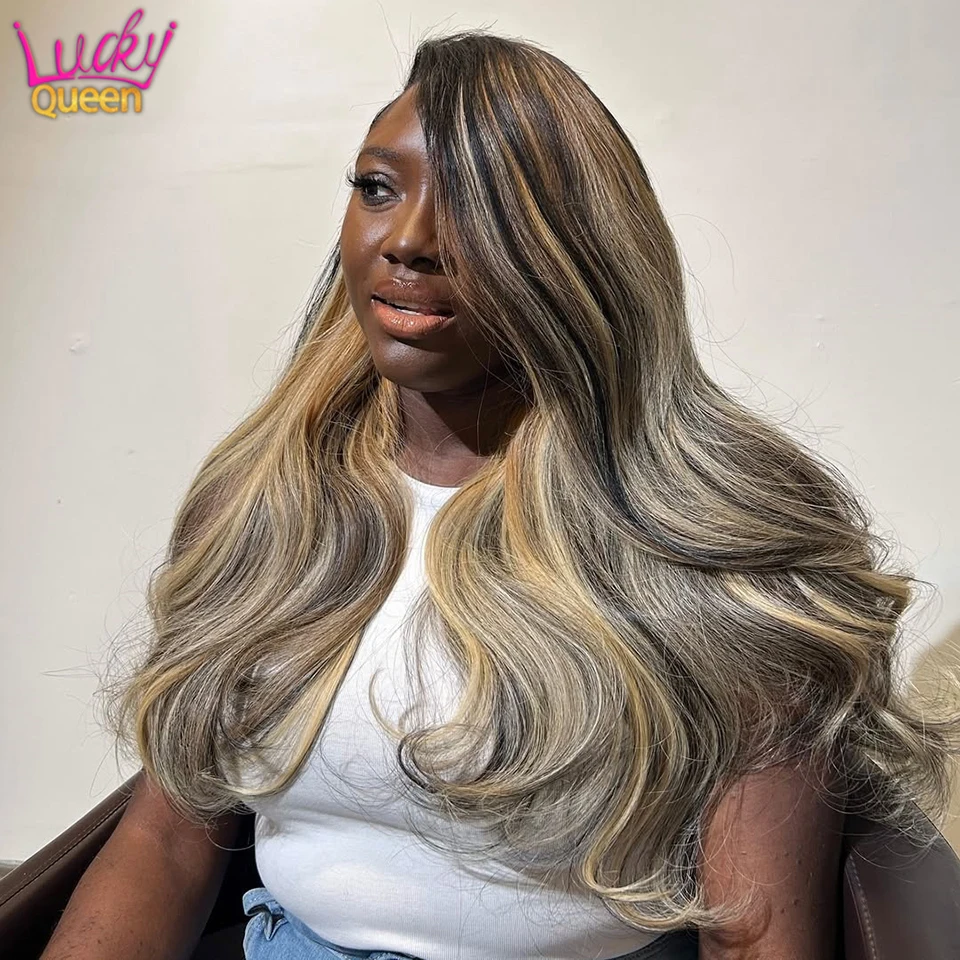 More Highlight Blonde Human Hair Wig Mix Dyed 13X4 13X6 Lace Front Wig For Women Glueless Pre Plucked 5x5 Lace Closure Body Wave
More Highlight Blonde Human Hair Wig Mix Dyed 13X4 13X6 Lace Front Wig For Women Glueless Pre Plucked 5x5 Lace Closure Body Wave
