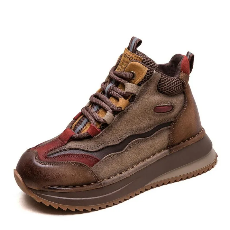 Популярные брендовые женские ботинки 5 см, осенне-зимние разноцветные теплые ботильоны из натуральной коровьей кожи, женские высокие повседневные кроссовки, обувь 
Популярные брендовые женские ботинки 5 см, осенне-зимние разноцветные теплые ботильоны из натуральной коровьей кожи, женские высокие повседневные кроссовки, обувь