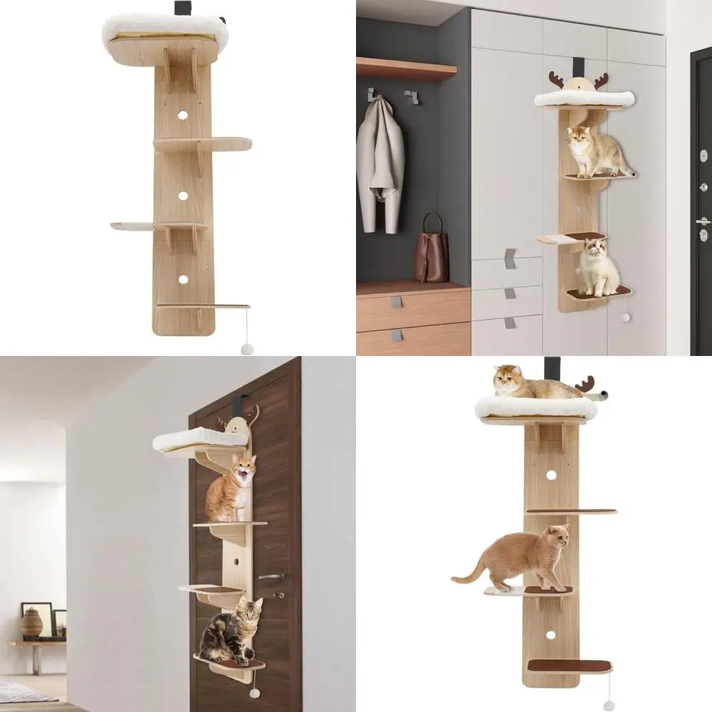 Надверная 4-уровневая лестница-когтеточка для кошек со съемным ковриком, для нескольких кошек весом до 10 кг
Надверная 4-уровневая лестница-когтеточка для кошек со съемным ковриком, для нескольких кошек весом до 10 кг