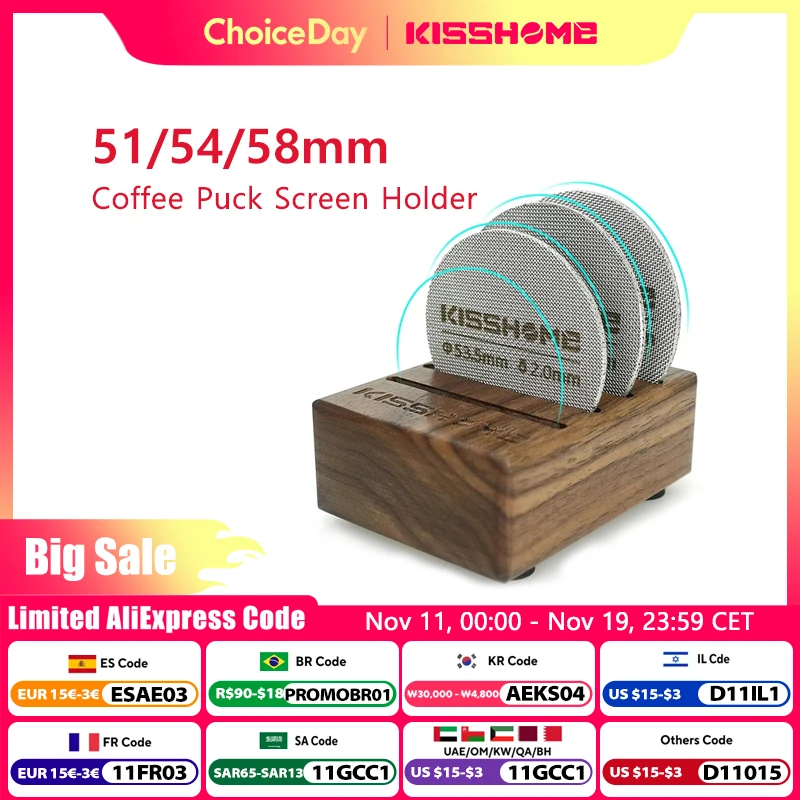 Coffee Puck Screen Holder Rack Filter Screen Stand Walnut For 51mm 54mm 58mm Breville Espresso Maker Accessories Barista Tools
Coffee Puck Screen Holder Rack Filter Screen Stand Walnut For 51mm 54mm 58mm Breville Espresso Maker Accessories Barista Tools