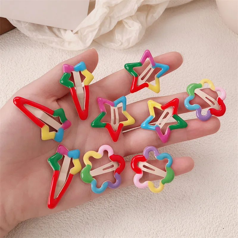 2pcs Color Pentagram Star Hairpin Dopamine Hairpin Bangs Bb Clip Children's Hair Accessories Broken Hair Duckbill Head Jewelry
2pcs Color Pentagram Star Hairpin Dopamine Hairpin Bangs Bb Clip Children's Hair Accessories Broken Hair Duckbill Head Jewelry