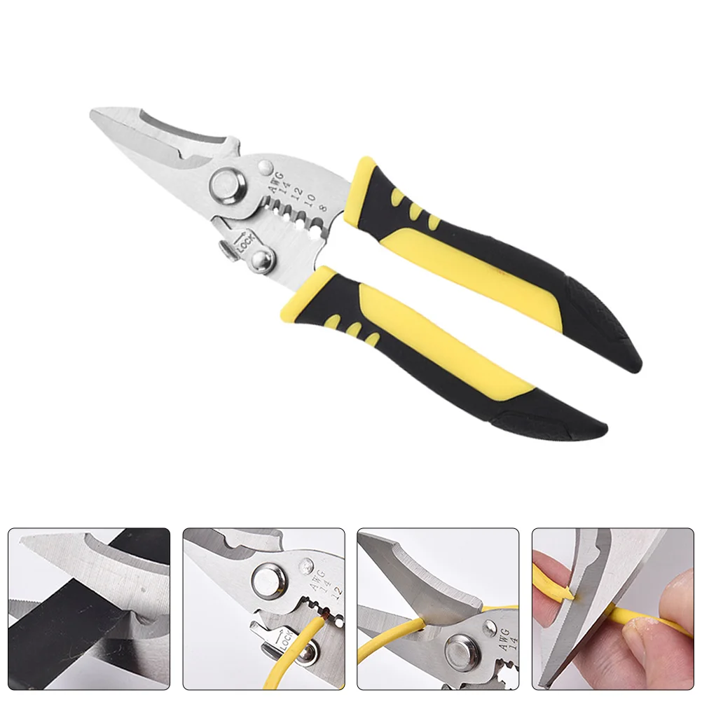Multifunctional Cable Pliers Stainless Steel Wire Stripping Tool Electrician Hand Tools Lightweight Precision Spring
Multifunctional Cable Pliers Stainless Steel Wire Stripping Tool Electrician Hand Tools Lightweight Precision Spring