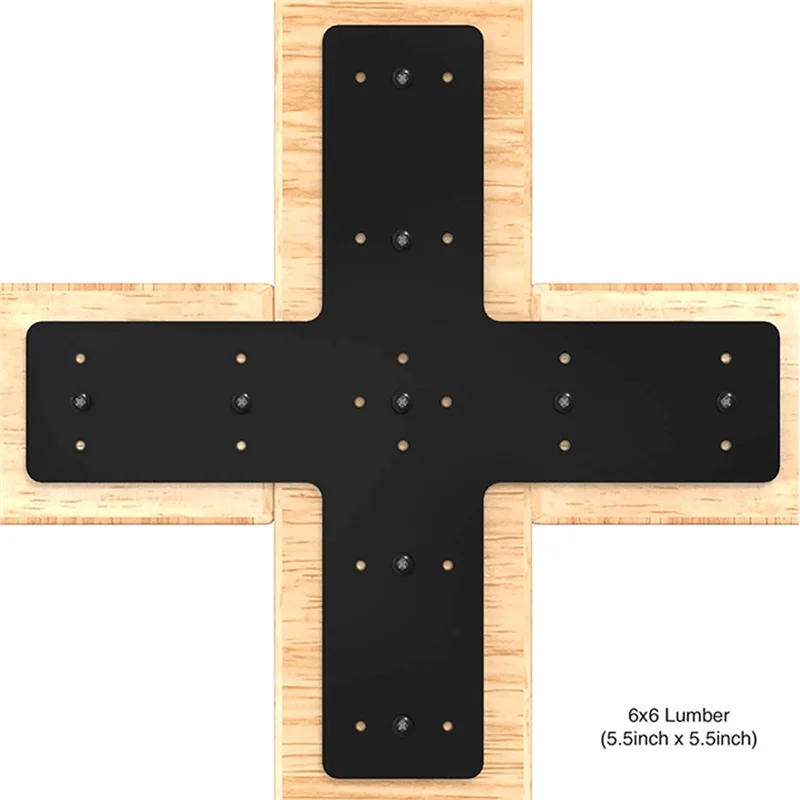 A21Q -2PCS Cross Mending Plate, Heavy Duty Black Powder Coated Reinforcement Plate For Framing Pergolas, X-Truss Connections
A21Q -2PCS Cross Mending Plate, Heavy Duty Black Powder Coated Reinforcement Plate For Framing Pergolas, X-Truss Connections