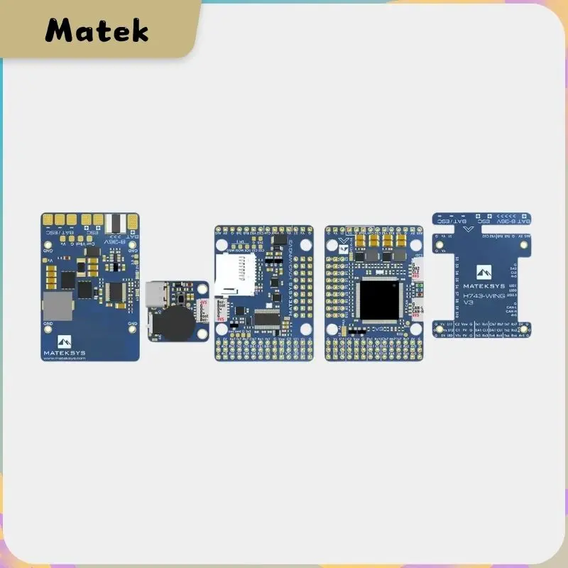 Matek H743-WING V3 STM32H743VIT6 Built-in OSD Support Dual Camera INAV Flight Controller for RC FPV Airplane Fixed Wing Drones
Matek H743-WING V3 STM32H743VIT6 Built-in OSD Support Dual Camera INAV Flight Controller for RC FPV Airplane Fixed Wing Drones