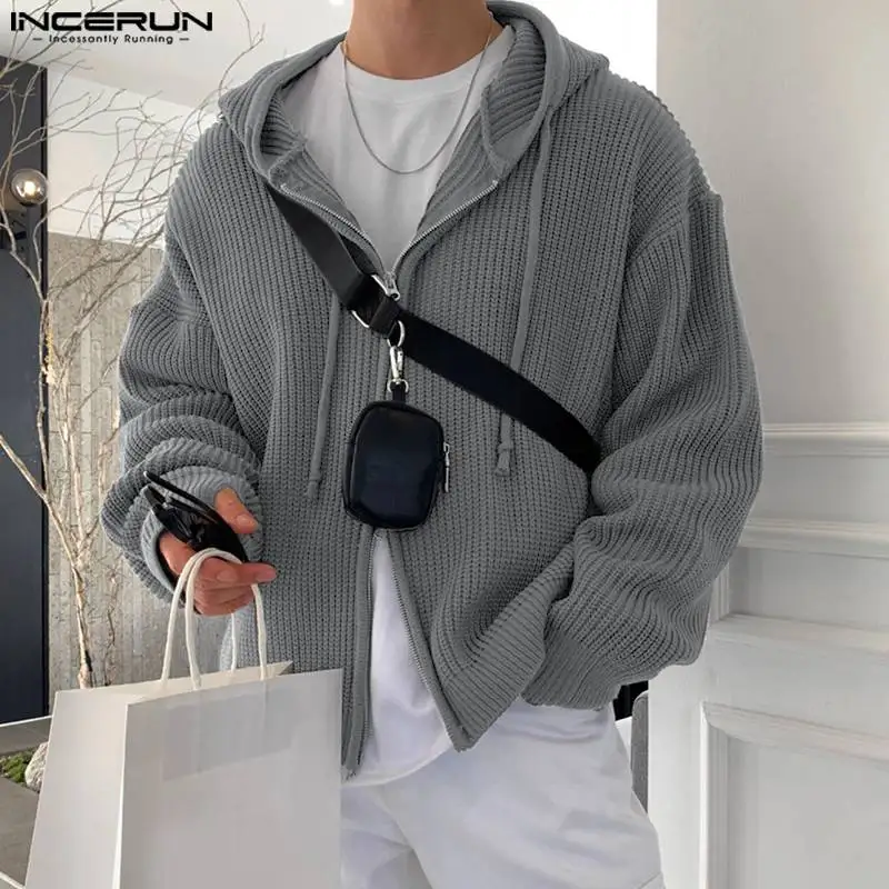 INCERUN Tops 2023 Korean Style Men Hooded Pit Knitted Sweater Casual Streetwear Male Double Head Zipper Long Sleeve Hoodie S-5XL
INCERUN Tops 2023 Korean Style Men Hooded Pit Knitted Sweater Casual Streetwear Male Double Head Zipper Long Sleeve Hoodie S-5XL